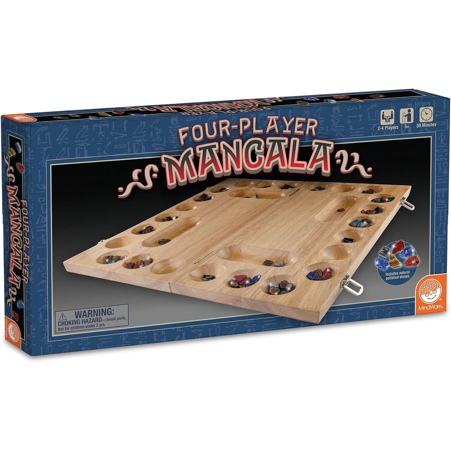 MindWare 4-Player Wooden Mancala Set, view 2