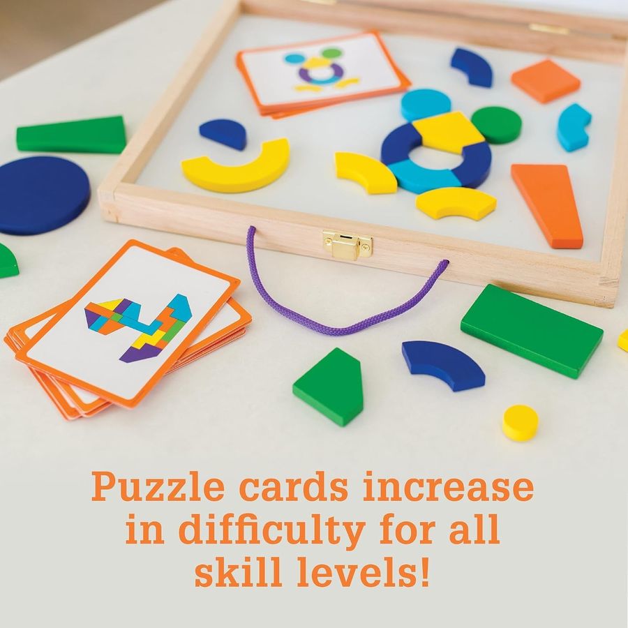 MindWare Imagination Magnets Wooden Pattern Blocks, view 5