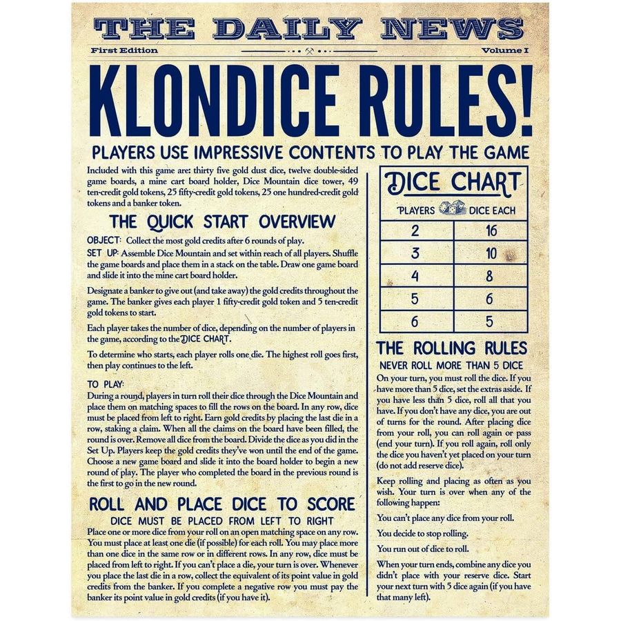 MindWare Klondice Gold Rush Dice Game, view 6