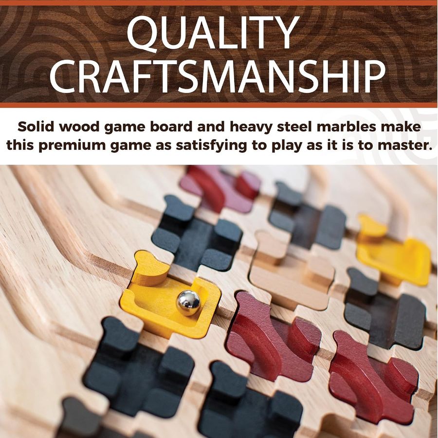 MindWare Marble Circuit Deluxe Wood Puzzle Set, view 5