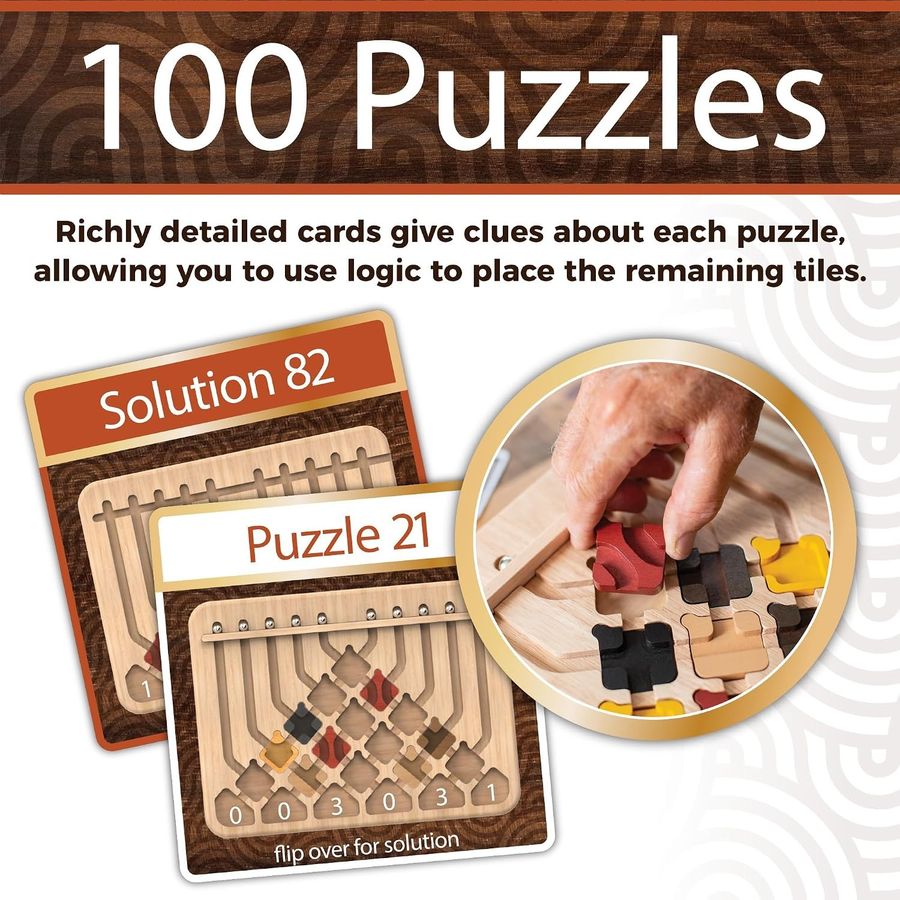 MindWare Marble Circuit Deluxe Wood Puzzle Set, view 6