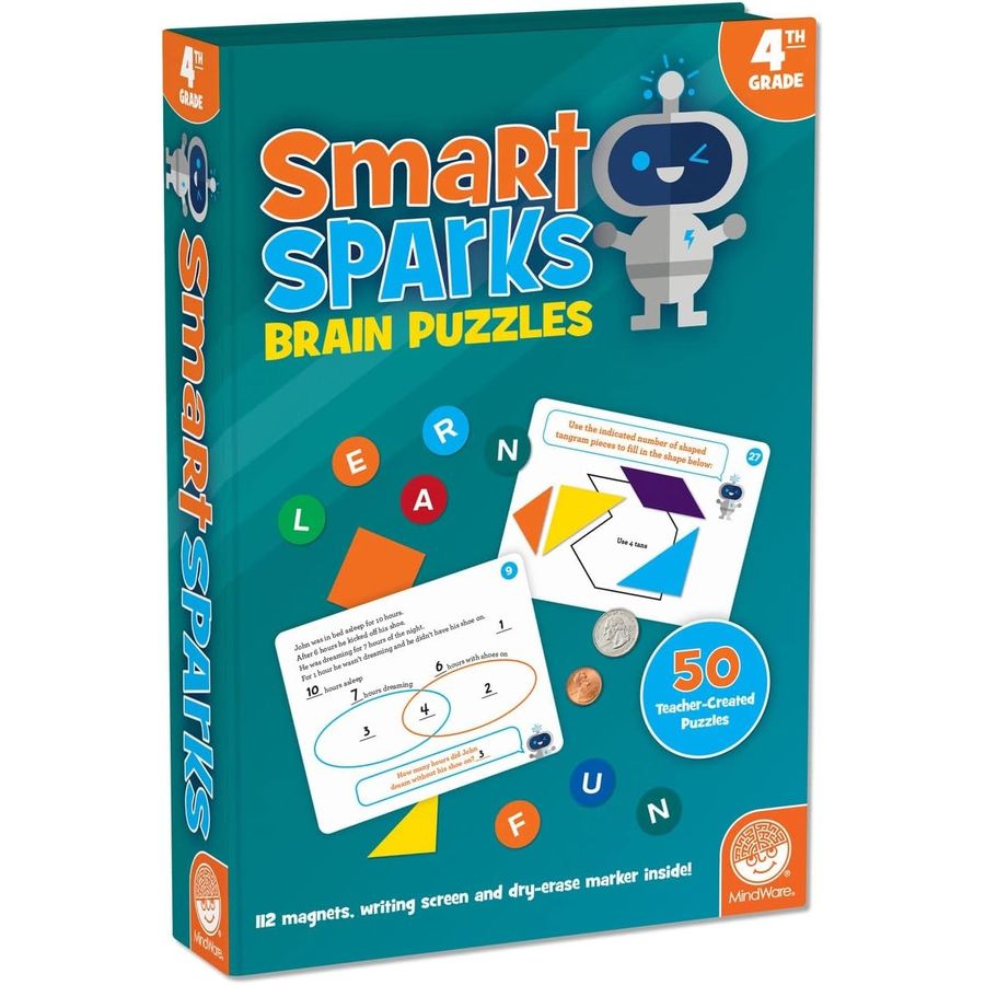 MindWare Smart Sparks Brainy Puzzles Grade 4