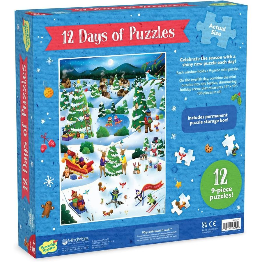 Peaceable Kingdom 12 Days of Puzzles Advent Calendar, view 2
