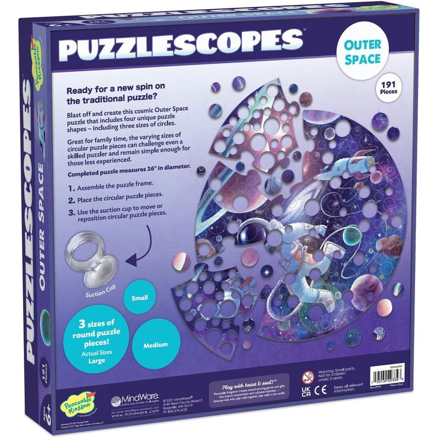 Peaceable Kingdom 3D Space Puzzle with Suction Cup, view 3