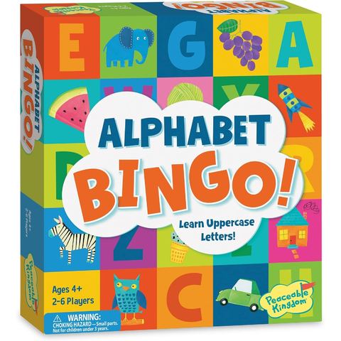 Peaceable Kingdom Alphabet Bingo Letter Learning Game
