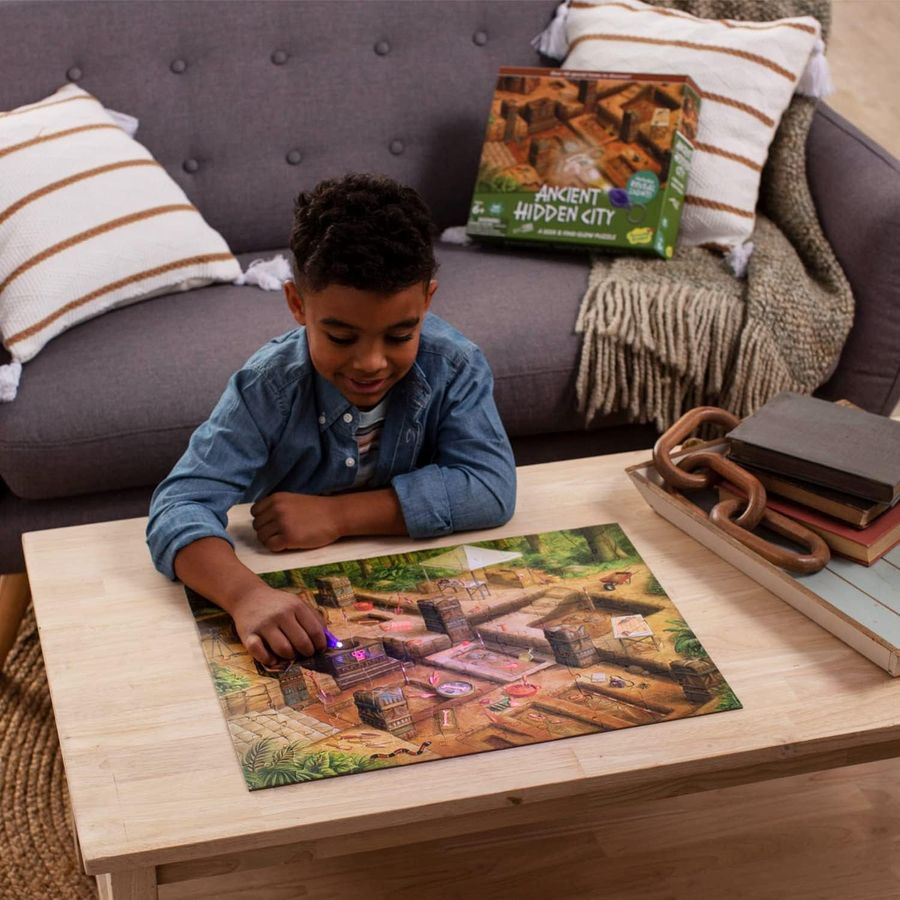 Peaceable Kingdom Ancient Ruins Seek and Find Glow Puzzle, view 6