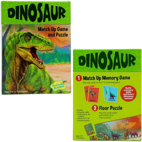 Peaceable Kingdom Dinosaur Match Up Game and Floor Puzzle