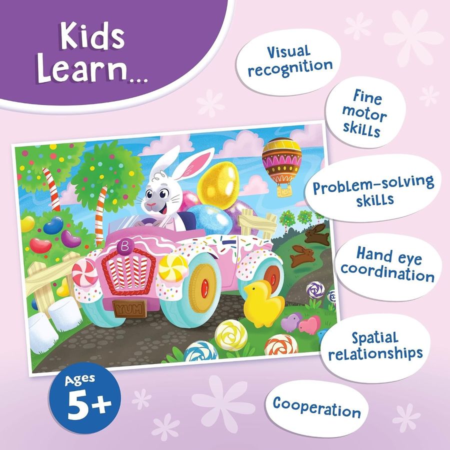 Peaceable Kingdom Easter Bunny Scratch and Sniff Puzzle, view 5