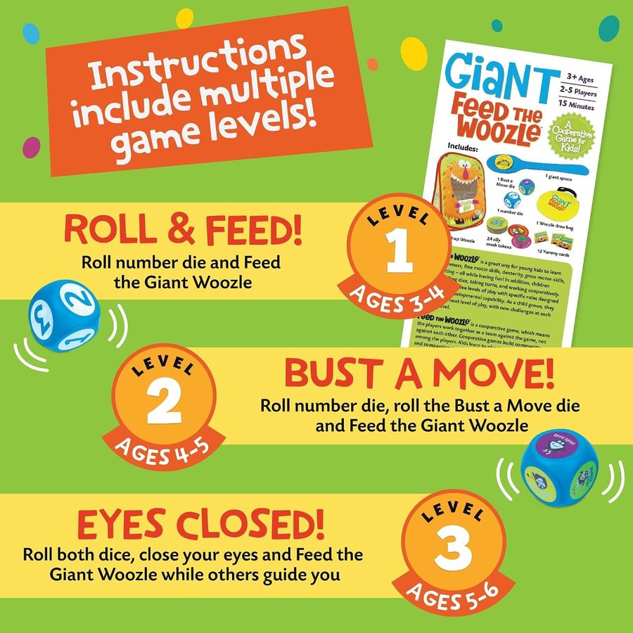 Peaceable Kingdom Giant Feed the Woozle Game, view 5