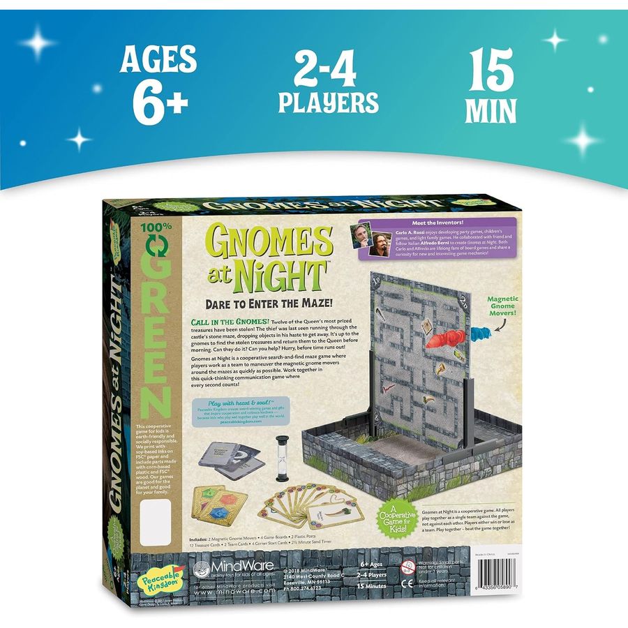 Peaceable Kingdom Gnomes at Night Maze Game, view 5