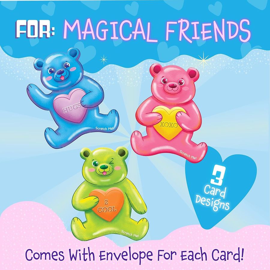 Peaceable Kingdom Gummy Bear Scratch and Sniff Valentines, view 4