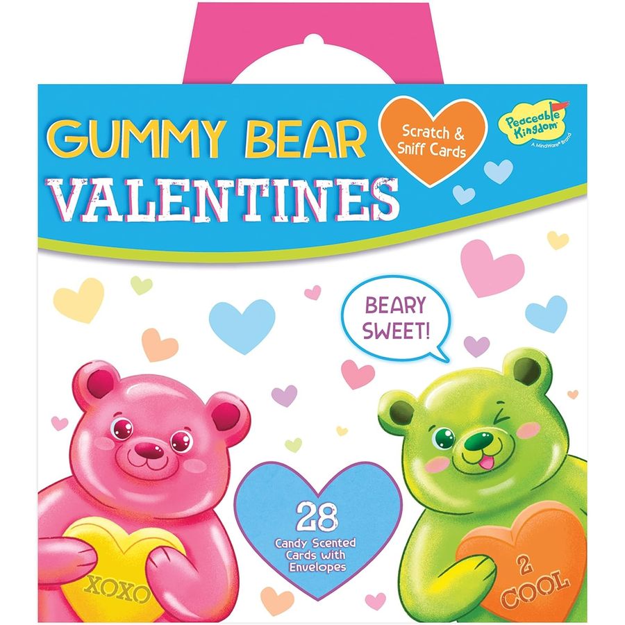 Peaceable Kingdom Gummy Bear Scratch and Sniff Valentines, view 6