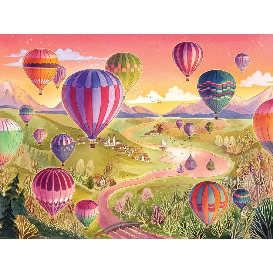 Peaceable Kingdom Hot Air Balloon Pass Along Puzzle