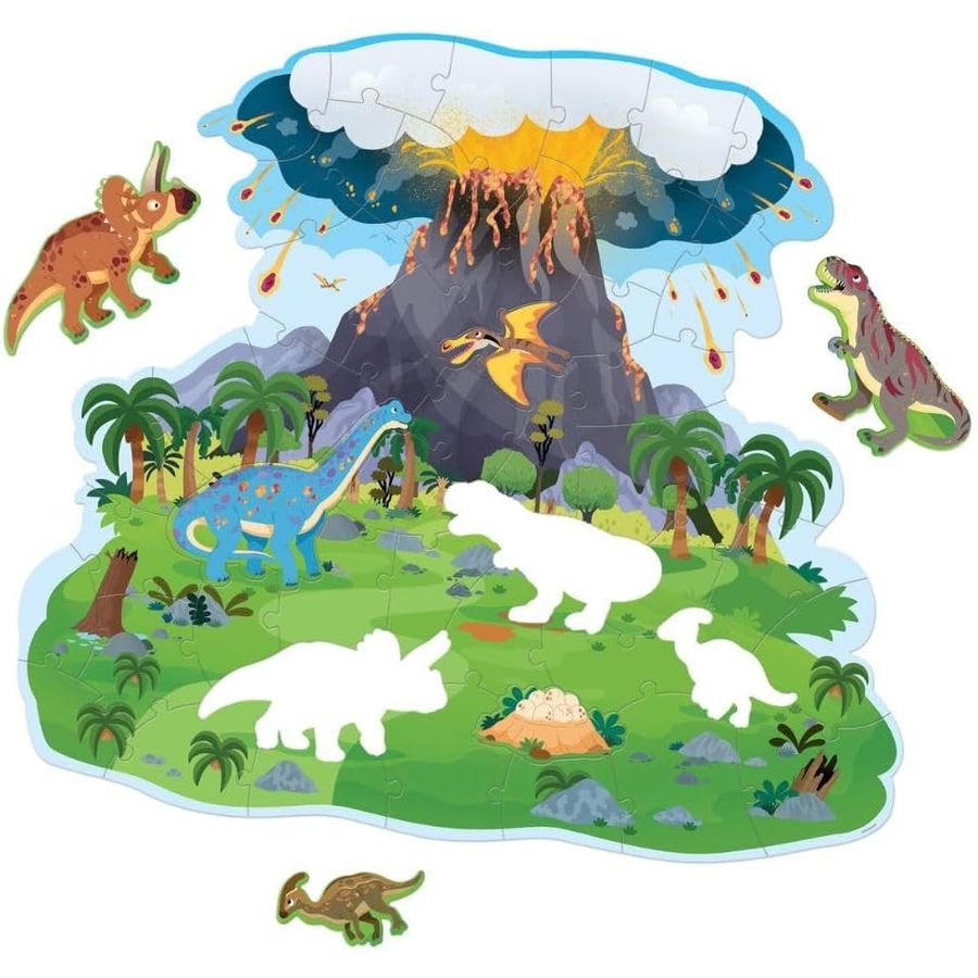 Peaceable Kingdom Jumbo Dinosaur Island Floor Puzzle, 48 Pieces, view 3