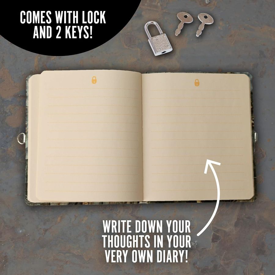 Peaceable Kingdom Keep Out Lock and Key Diary, view 4
