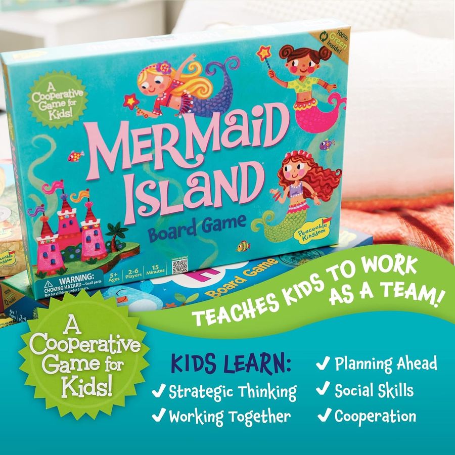 Peaceable Kingdom Mermaid Island Game, view 6