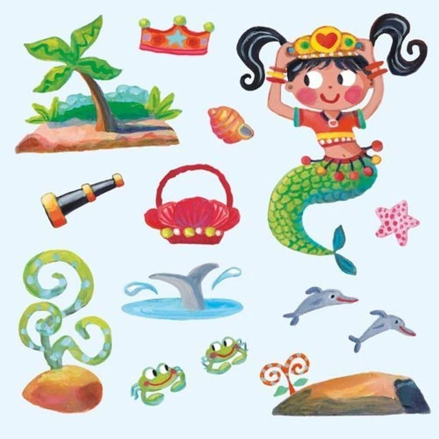 Peaceable Kingdom Mermaid Reusable Sticker Tote, view 5