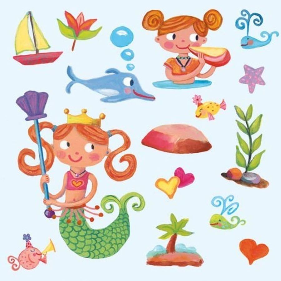 Peaceable Kingdom Mermaid Reusable Sticker Tote, view 6