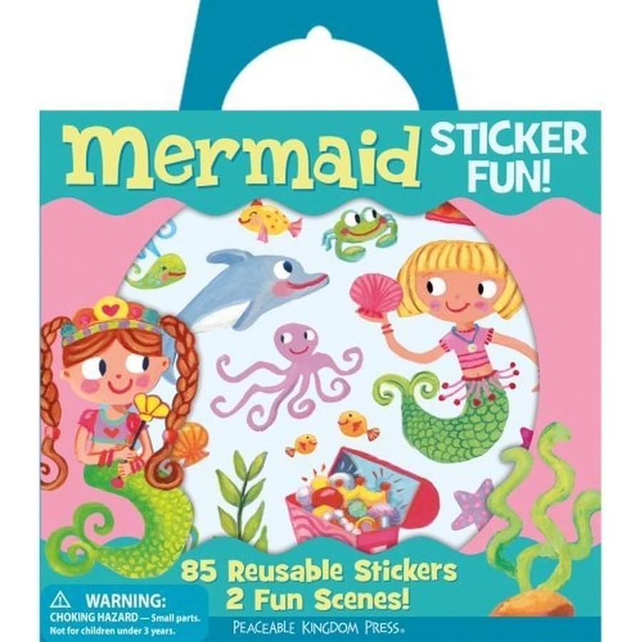 Peaceable Kingdom Mermaid Reusable Sticker Tote