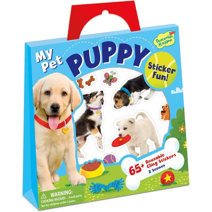 Peaceable Kingdom My Pet Puppy Reusable Sticker Tote
