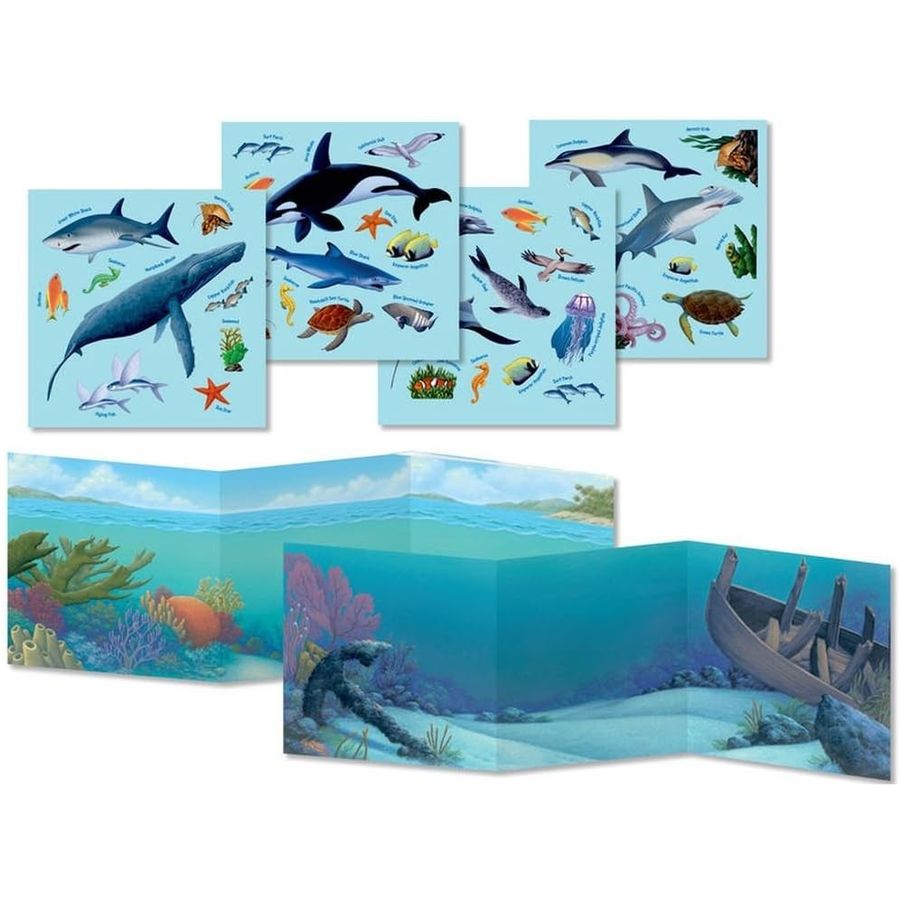 Peaceable Kingdom Ocean Animals Reusable Sticker Tote, view 2