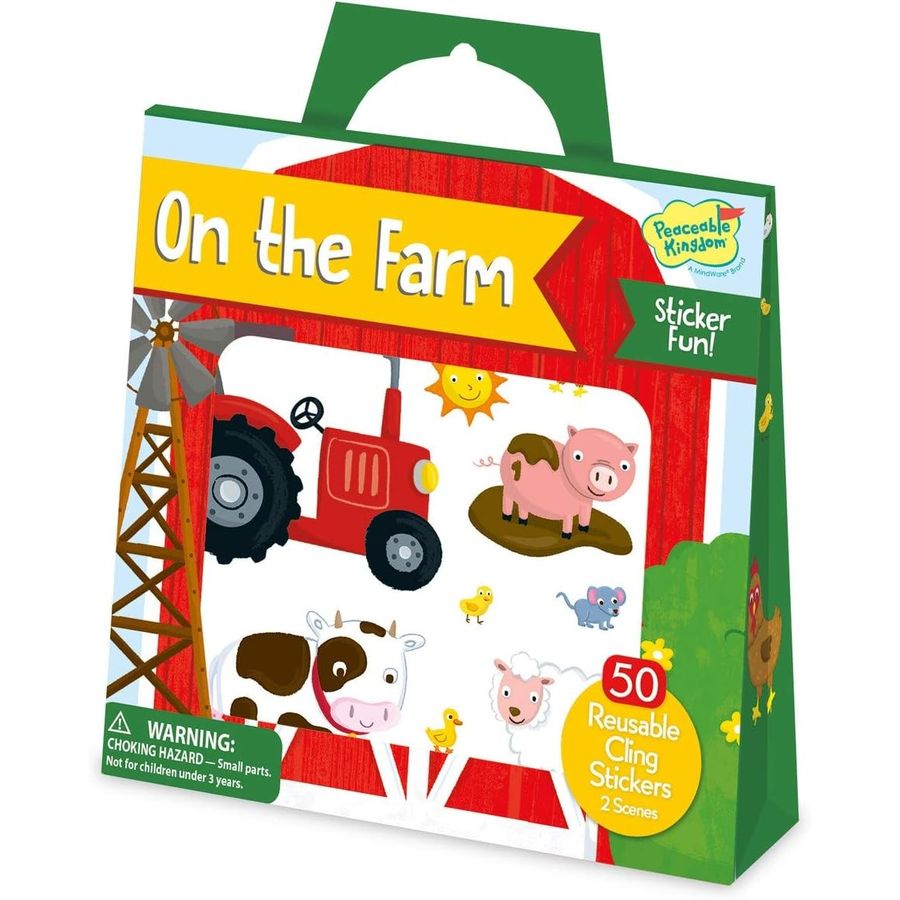 Peaceable Kingdom On the Farm Reusable Sticker Tote, view 4