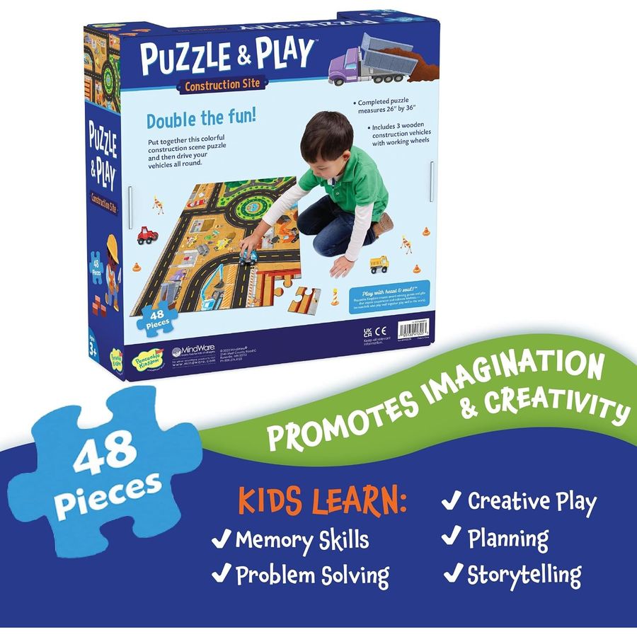 Peaceable Kingdom Puzzle and Play: Construction Site, view 4