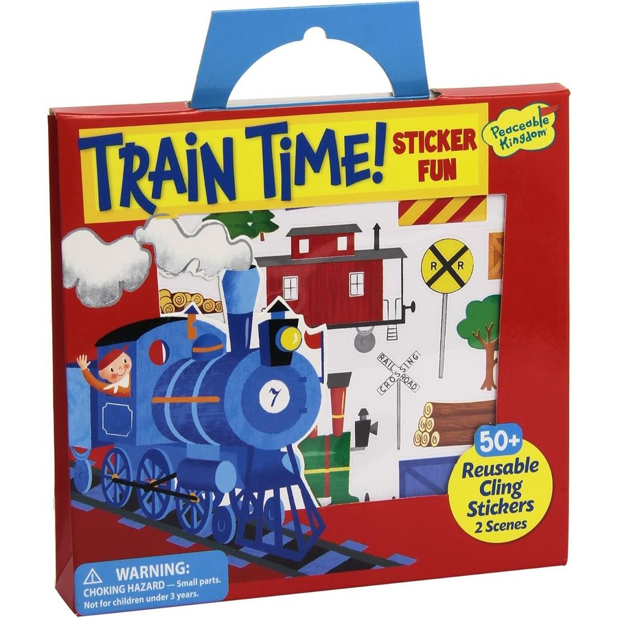 Peaceable Kingdom Sticker Fun Train Time Sticker Tote