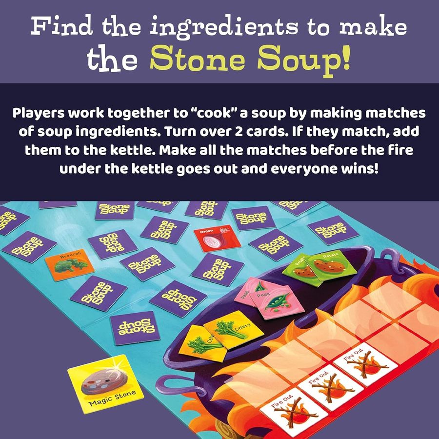 Peaceable Kingdom Stone Soup Cooperative Memory Game, view 3