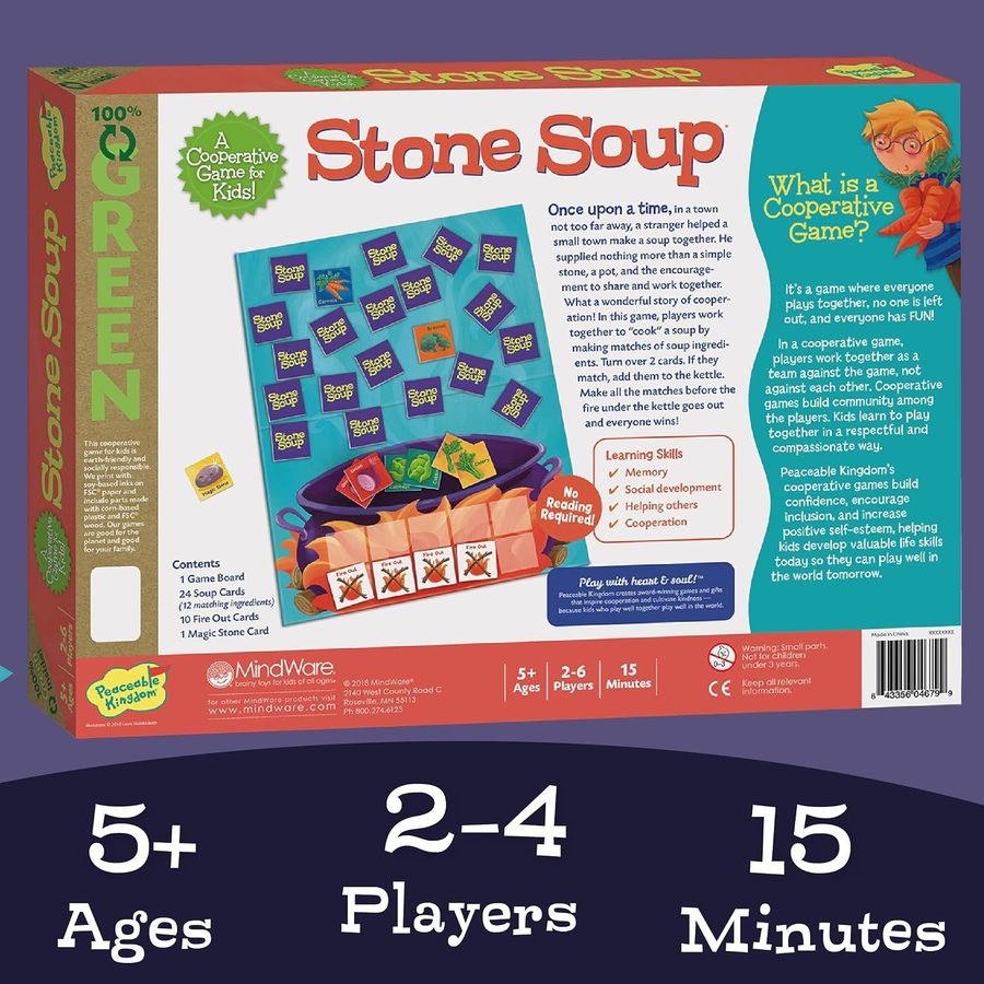 Peaceable Kingdom Stone Soup Cooperative Memory Game, view 4