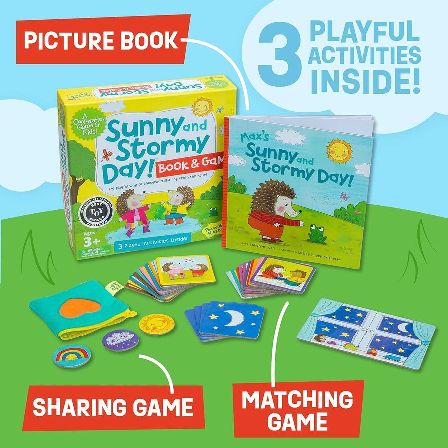 Peaceable Kingdom Sunny and Stormy Day Book and Game, view 2
