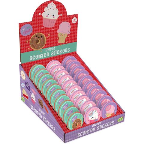Peaceable Kingdom Sweet Scented Scratch and Sniff Stickers, 30 Tins