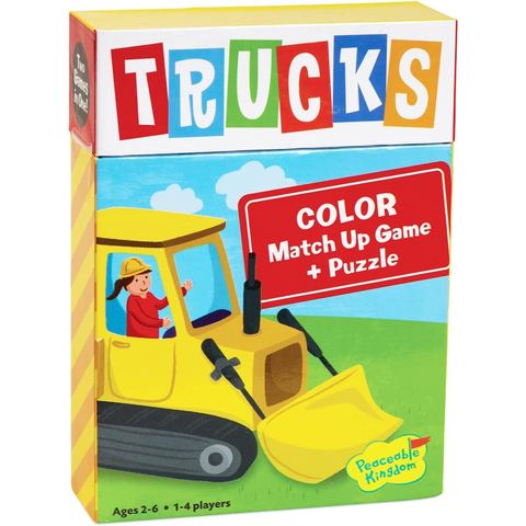 Peaceable Kingdom Trucks Match Up Game and Floor Puzzle
