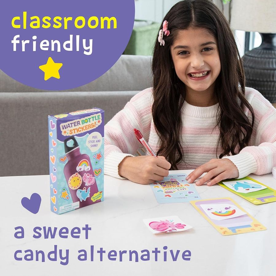 Peaceable Kingdom Water Bottle Sticker Valentines, view 3